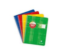 Clairefontaine 68796C Cahier spirale 17x22cm 100p grands carreaux agrandis