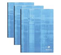 Clairefontaine 69342C Lot de 15 livrets Dos à la toile - 24x32 cm - 192 pages petits carreaux - Papier blanc 90 g - Carte de couverture plastifiée - Couleurs aléatoires