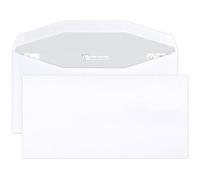 Boite de 500 Enveloppes Blanches DL2-114x229mm - Gommée Mécanisable - 80g/m2 - pour machine de mise sous pli automatiquE - Blanc