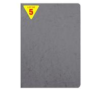 Clairefontaine 733005Cpack Nomaddict Lot 5 Cahiers Agrafés Gris - A4 - 96p