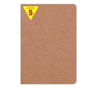 Clairefontaine 733065Cpack - Nomaddict Lot 5 Cahiers Gris A4 96p Lig. Cuir