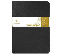Clairefontaine 733071C Collection Nomaddict (ex Age Bag) Lot de 2 Cahiers Agrafés Duo Noir - A4 21x29,7 cm - 96 Pages Lignées avec Marge - Papier Blanc 90 g - Couverture Carte Lustrée Grain Cuir