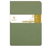 Clairefontaine 733073C Collection Nomaddict (ex Age Bag) Lot de 2 Cahiers Agrafés Duo Vert - A4 21x29,7 cm - 96 Pages Lignées avec Marge - Papier Blanc 90 g - Couverture Carte Lustrée Grain Cuir