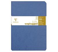 Clairefontaine 733074C Collection Nomaddict (ex Age Bag) Lot de 2 Cahiers Agrafés Duo Bleu - A4 21x29,7 cm - 96 Pages Lignées avec Marge - Papier Blanc 90 g - Couverture Carte Lustrée Grain Cuir