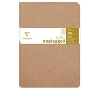 Clairefontaine 733076C Collection Nomaddict (ex Age Bag) Lot de 2 Cahiers Agrafés Duo Tabac - A4 21x29,7 cm - 96 Pages Lignées avec Marge - Papier Blanc 90 g - Couverture Carte Lustrée Grain Cuir