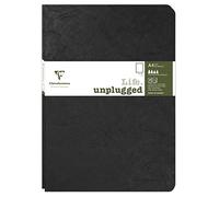 Clairefontaine 733081C Collection Nomaddict (ex Age Bag) Lot de 2 Cahiers Agrafés Duo Noir - A4 21x29,7 cm - 96 Pages Unies Blanches - Papier 90 g - Couverture Carte Lustrée Grain Cuir
