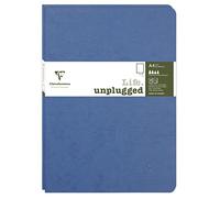 Clairefontaine 733084C Collection Nomaddict (ex Age Bag) Lot de 2 Cahiers Agrafés Duo Bleu - A4 21x29,7 cm - 96 Pages Unies Blanches - Papier 90 g - Couverture Carte Lustrée Grain Cuir