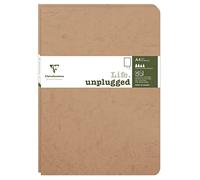 Clairefontaine 733086C Collection Nomaddict (ex Age Bag) Lot de 2 Cahiers Agrafés Duo Tabac - A4 21x29,7 cm - 96 Pages Unies Blanches - Papier 90 g - Couverture Carte Lustrée Grain Cuir