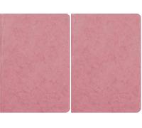 Clairefontaine 733106C Collection Nomaddict (ex Age Bag) Un Carnet Agrafé Rose Antique - A5 14,8x21 cm - 96 Pages Unies Blanches - Papier 90 g - Couverture Carte Lustrée Grain Cuir (Lot de 2)