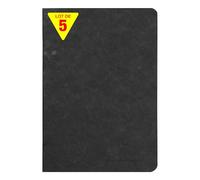 Clairefontaine 733161Cpack Nomaddict Lot 5 Cahiers Agrafés Noirs - A5