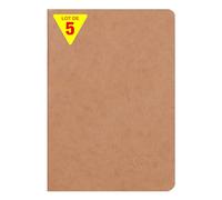 Clairefontaine 73316Cpack Collection Nomaddict (ex Age Bag) Un Lot de 5 Cahiers Agrafés Tabacs - A5 14,8x21 cm - 96 Pages Lignées - Papier Blanc 90 g - Couvertures Carte Lustrée Grain Cuir