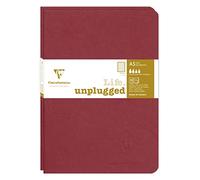 Clairefontaine 733172C Collection Nomaddict (ex Age Bag) Lot de 2 Carnets Agrafés Duo Rouge - A5 15,8x21 cm - 96 Pages Lignées - Papier Blanc 90 g - Couverture Carte Lustrée Grain Cuir