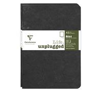 Clairefontaine 733181C Collection Nomaddict (ex Age Bag) Lot de 2 Carnets Agrafés Duo Noir - A5 15,8x21 cm - 96 Pages Unies Blanches - Papier 90 g - Couverture Carte Lustrée Grain Cuir