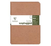 Clairefontaine 733186C Collection Nomaddict (ex Age Bag) Lot de 2 Carnets Agrafés Duo Tabac - A5 15,8x21 cm - 96 Pages Unies Blanches - Papier 90 g - Couverture Carte Lustrée Grain Cuir