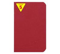 Clairefontaine 734162Cpack Collection Nomaddict (ex Age Bag) Un Lot de 5 Cahiers Agrafés Rouges - 9x14 cm - 96 Pages Lignées - Papier Blanc 90 g - Couvertures Carte Lustrée Grain Cuir
