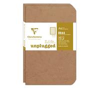 Clairefontaine 734176C Collection Nomaddict (ex Age Bag) Lot de 2 Carnets Agrafés Duo Tabac - 9x14 cm - 96 Pages Lignées - Papier Blanc 90 g - Couverture Carte Lustrée Grain Cuir