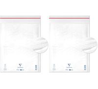 Clairefontaine 7350C - Paquet de 10 Pochettes Blanches Matelassées de Film à Bulles 240x330 mm - 90g/m² (Lot de 2)