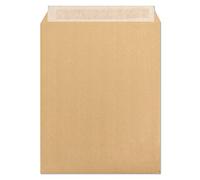 Clairefontaine 7754C - Boite de 125 Pochettes Kraft Adour Brun 24-260x330 mm - Auto-Adhésives - 90g/m²
