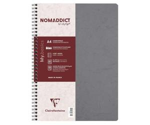 Clairefontaine 781455C Nomaddict Cahier à Spirale Gris - A4 - 100p ligné