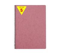 Clairefontaine 781456Cpack Nomaddict Lot 5 Cahiers à Spirale Rose Antique