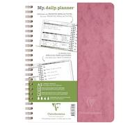 Clairefontaine 782396C Collection Nomaddict (ex Age Bag) Un Carnet à Spirale My.daily.planner Rose Antique A5 - 250 Pages Détachables Emploi du temps quotidien et DOT - Papier 90 g - Couverture Carte