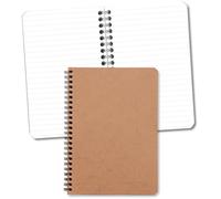 Clairefontaine 78536C Collection Nomaddict (ex Age Bag) Un Cahier à Spirale Tabac - A5 14,8x21 cm - 100 Pages Lignées - Papier Blanc 90 g - Couverture Carte Lustrée Grain Cuir