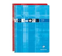 Cahier Travaux Pratiques reliure intégrale 24x32 cm 80 pages grands carreaux 90 g + uni 125 g - Assortis