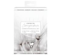 Clairefontaine 81003C Set de 8 Cartes et Enveloppes Thème Condoléances 8 Cartes Doubles 11x15,5cm 185 g/m² - 8 enveloppes Pollen C6 (11,4x16,2 cm) 120g m/² couleur gris acier