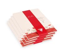Clairefontaine 812443Cpack - Un lot de 4 Blocs Mémo de 90 Feuillets, 30 Feuillets par format / Imprimés Détachables / Papier Ivoire 90g / 3 niveaux / 10x14x0,8cm - Collection Moulin Rouge