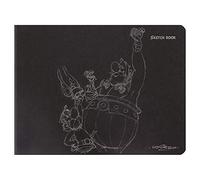 Clairefontaine 813001C - Un Carnet Piqué visuel ''Astérix Crayonnés Sketchbook'' sur fond noir, 60 Pages de Papier Dessin Sketch Uni Ivoire 90g, 16x21 cm, Couverture Noire, 2 visuels, livr aléatoire