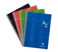 Clairefontaine Répertoire alphabétique à spirales 21 x 29,7 cm – 180 pages – 90 g – Quadrillé 5x5