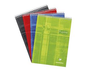 Clairefontaine 8150C Un Bloc Pupitre à Spirale en-Tête - A4 21x29,7 cm - 160 Pages Détachables Unies Blanches - Papier Blanc 90 g - Couverture Carte Pelliculée - Couleur Aléatoire