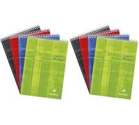 Clairefontaine 8152C Un Bloc Pupitre à Spirale en-Tête - A4 21x29,7 cm - 160 Pages Détachables Petits Carreaux - Papier Blanc 90 g - Couverture Carte Pelliculée Couleur Aléatoire (Lot de 2)