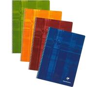 Clairefontaine Cahier reliure intégrale A4 – 224 pages grands carreaux 90 g – Assortis