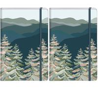 Clairefontaine 83494C - Un Carnet Rembordé Rigide Montagne/Sapins/Perce-neige/Jonquilles - A6 10,5x14,8 cm 96 Pages Unies papier Blanc 90g - Elastique - La Vie En Vosges - 4 visuels, livr aléatoire