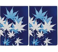 Clairefontaine 83503C - Un Carnet Piqué Cousu Fil motif Floral/Cyanotype - A6 10,5x14,8 cm 64 Pages Lignées papier Blanc 90g - Collection Cyanotype - 4 visuels, livraison aléatoire (Lot de 2)