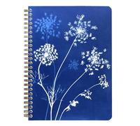 Clairefontaine 83504C - Un Carnet A Spirale motifs Floral / Cyanotype - A5 14,8x21 cm 148 Pages Lignées papier Blanc 90g - Papier à grain - Collection Cyanotype - 4 visuels livraison aléatoire