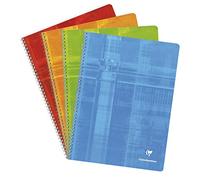 Clairefontaine Cahier à spirales Metric A4+ 24 x 32 cm – petits carreaux 180 pages