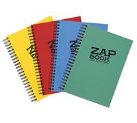 Clairefontaine 8354Cpack - Carnet Spiralé Zap Book - 160 Feuilles Papier Croquis 100% Recy 4 21x29,7 cm 80g - Couleur de Couverture Aléatoire - Paquet de 5 Carnets