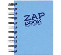 Clairefontaine 8359C Carnet Spiralé Zap Book - 160 Feuilles Papier Croquis 100% Recyclé - A6 10,5x14,8 cm 80g - Couleur de Couverture Aléatoire (4 coloris possible)