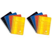 Clairefontaine 8500C Un Carnet à Spirale - 9x14 cm - 180 Pages Unies Blanches - Papier 90 g - Couverture Carte Pelliculée Couleur Aléatoire (Lot de 2)