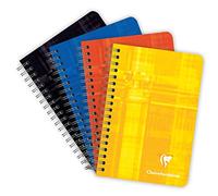 Carnet spirales Clairefontaine 9,5 x 14 cm - petits carreaux - 180 pages
