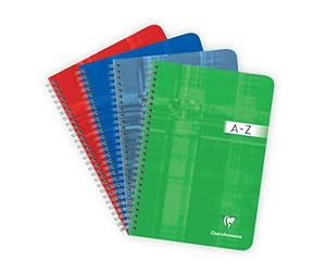 Clairefontaine 8539C Un Répertoire à Spirale - A5 14,8x21 cm - 100 Pages Petits Carreaux - Papier Blanc 90 g - Couverture Carte Pelliculée - Couleur Aléatoire