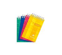 Clairefontaine Bloc pupitre reliure intégrale en-tête 7,5x12,7 cm 120 pages petits carreaux Assortis