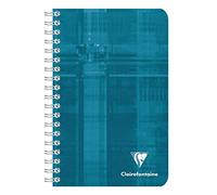 Clairefontaine 8602C Lot de 5 Carnets à Spirale - 11x17 cm - 180 Pages Petits Carreaux - Papier Blanc 90 g - Couverture Carte Pelliculée - Couleurs Aléatoires