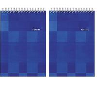 Clairefontaine 8666C Un Bloc Pupitre à Spirale en-Tête - A5 14,5x21 cm - 160 Pages Détachables Lignées - Papier Blanc 90 g - Couverture Carte Pelliculée Couleur Aléatoire (Lot de 2)
