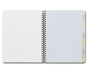 Clairefontaine 8959C Un Répertoire Libre à Spirale 12 Encoches - 17x22 cm - 120 Pages Petits Carreaux - Papier Blanc 90 g - Couverture Carte Pelliculée - Couleur Aléatoire
