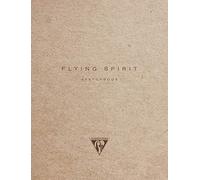 Clairefontaine 930022C Carnet Cousu Flying Spirit - 60 Feuilles Papier Esquisse Ivoire 16x21 cm 90g - Couverture en Kraft Brun - Illustration imprimée au dos aléatoire