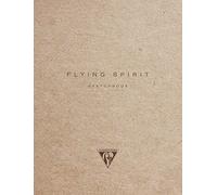 Clairefontaine 930023C Carnet Cousu Flying Spirit - 50 Feuilles Papier Esquisse Ivoire A6 10,5x14,8 cm 90g - Couverture en Kraft Brun - Illustration imprimée au dos aléatoire