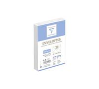 Paquet de 20 Enveloppes Blanches Doublées Triomphe C6 -114x162mm - Gommées - 120g/m2 - Blanc